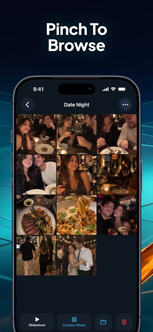 Edge-to-edge photo grid you resize by pinching